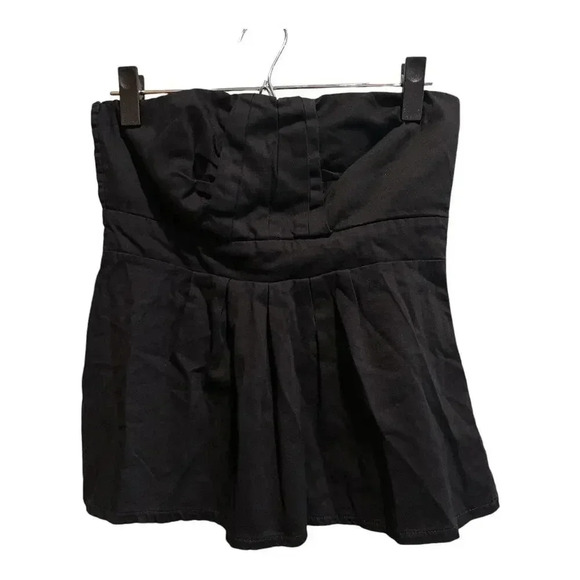Studio Y Strapless Pleated Black‎ Top | Size M - Picture 1 of 6